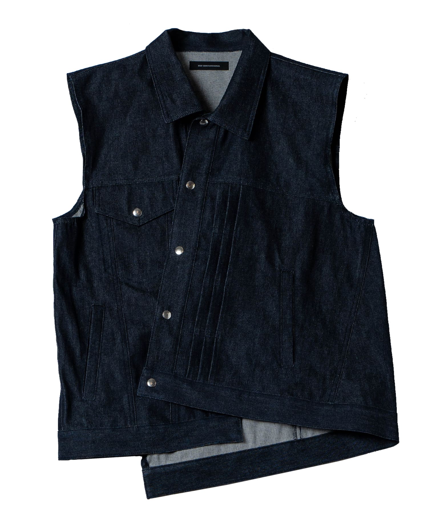 asymmetry denim vest / NOT CONVENTIONAL公式通販