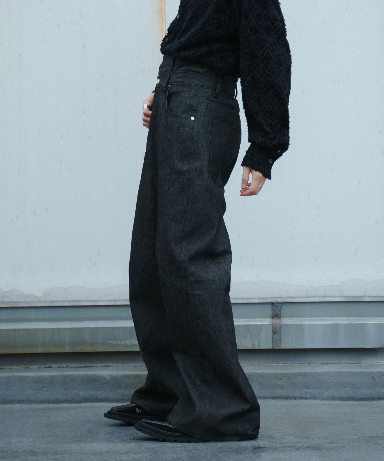double waist wide denim pant / NOT CONVENTIONAL公式通販