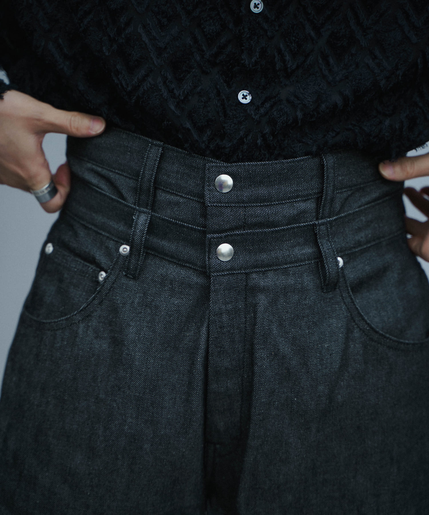 double waist wide denim pant / NOT CONVENTIONAL公式通販