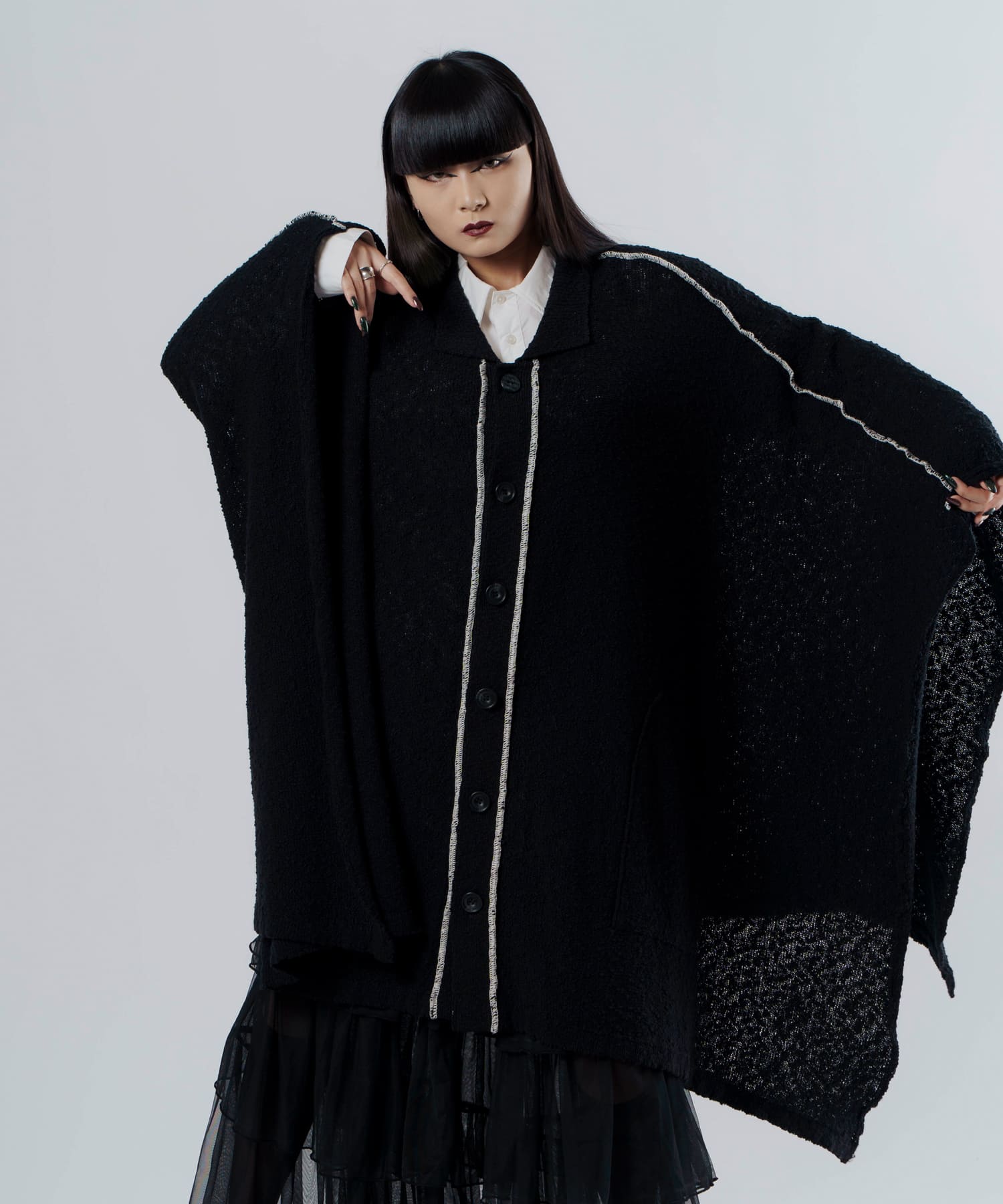 slab knit poncho / NOT CONVENTIONAL公式通販