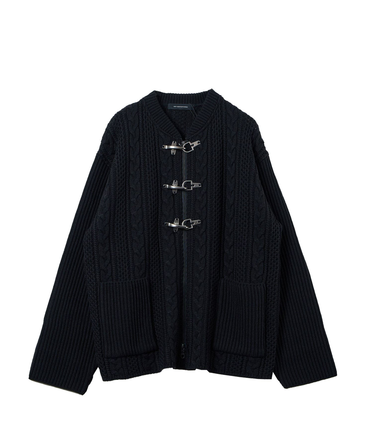 FN buckle ZIP cardigan