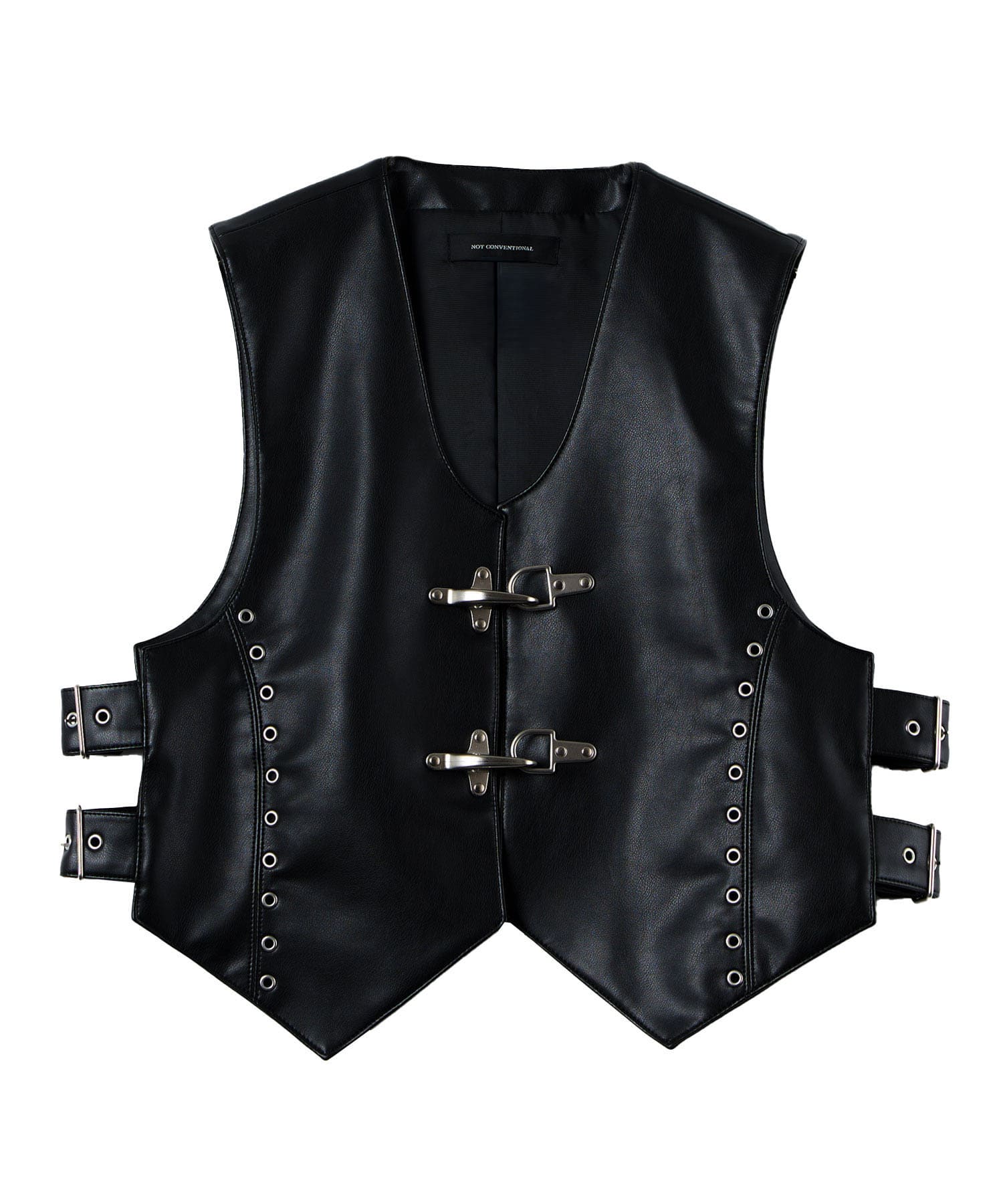 eyelet line leather vest【PREODER】