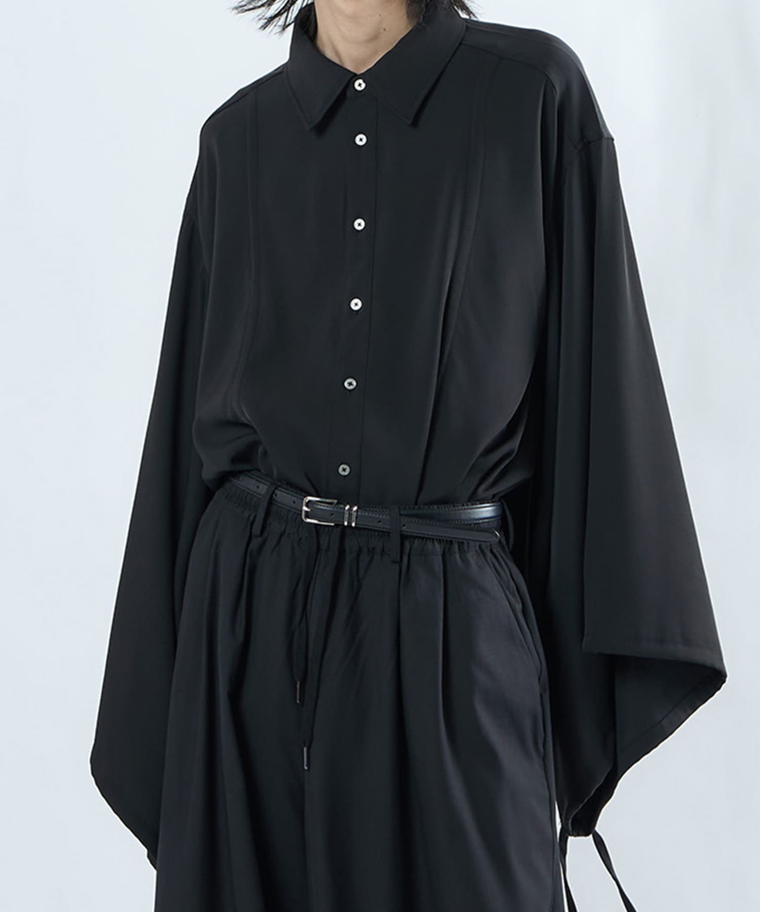 shirring kimono shirt