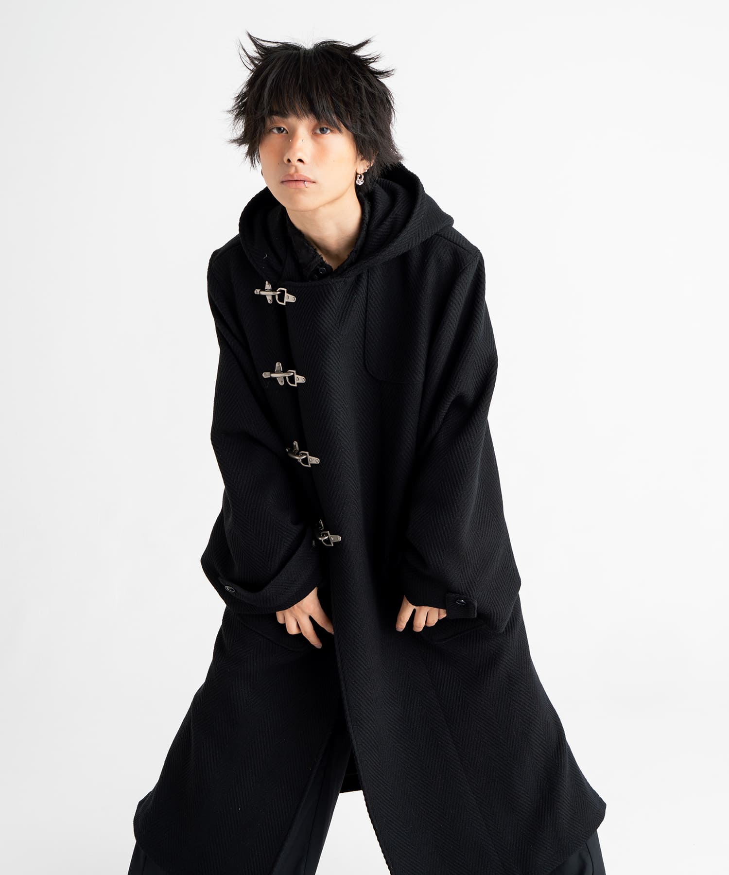 FN buckle duffle coat