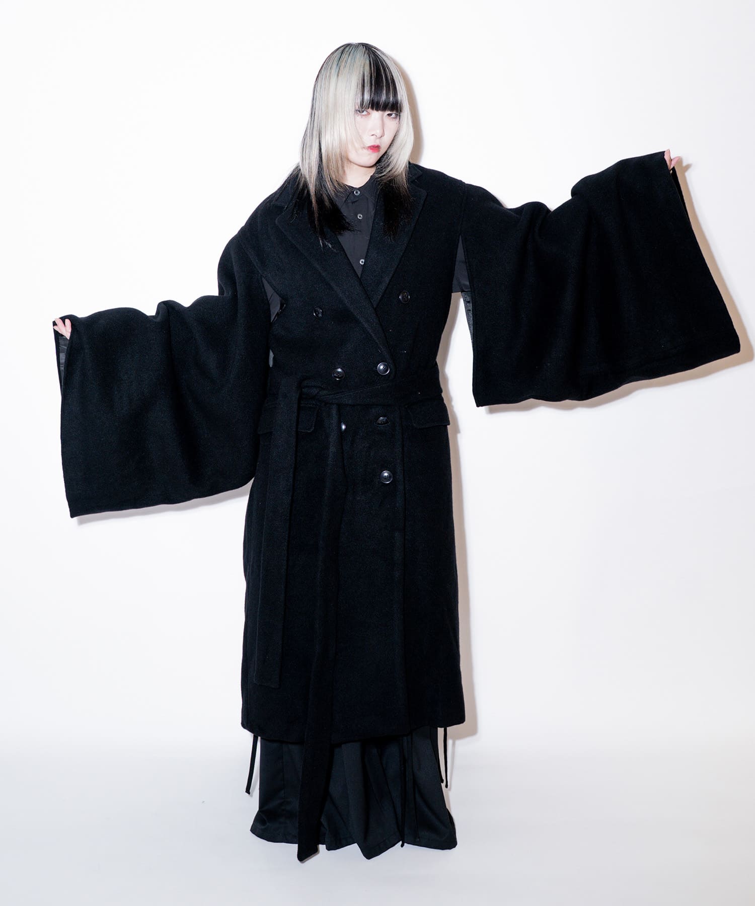 kimono wool coat