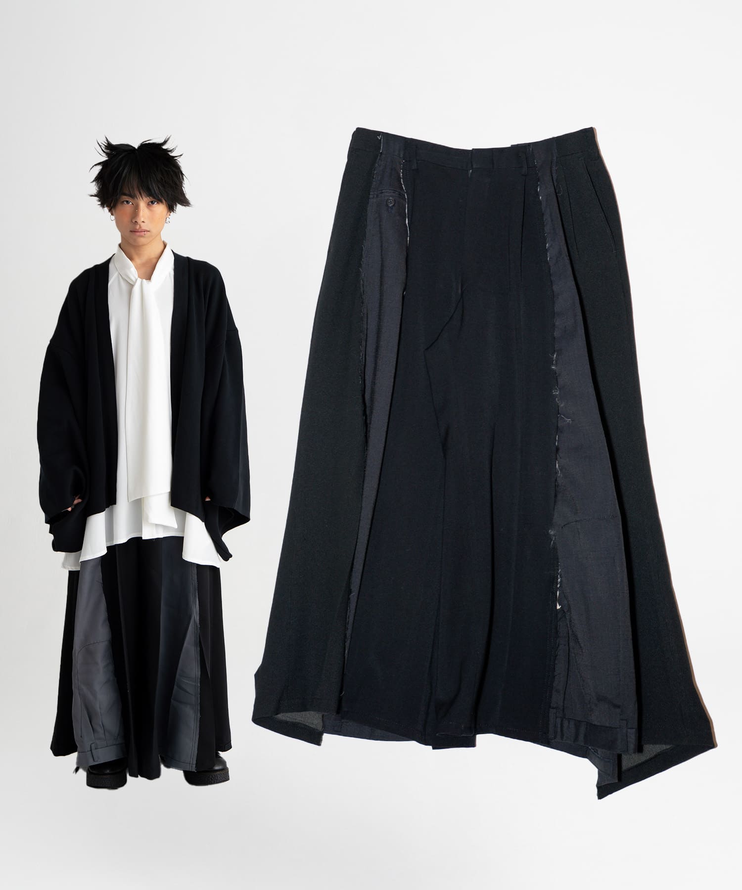 NOT CONVENTIONAL hakama slacks 袴スラックス 黒 hakama slacks【E】 / NOT CONVENTIONAL公式通販