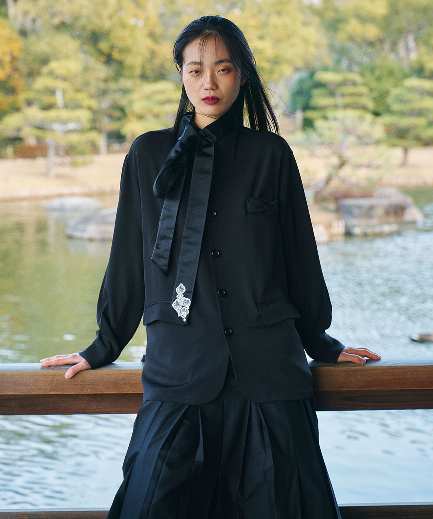 ribbon design shirts jacket