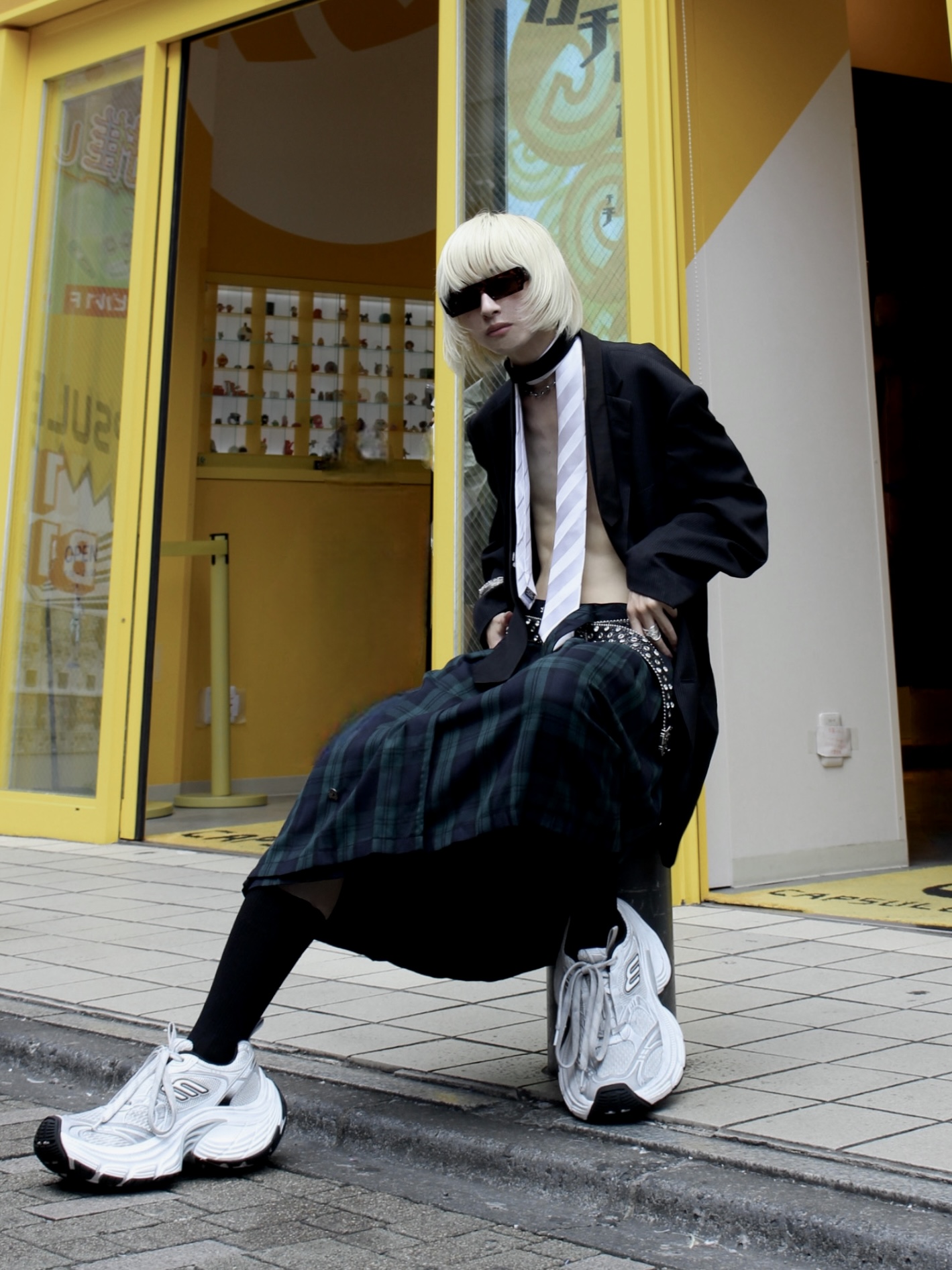 NOT新ライン、ı̣nnovative。オンラインストア限定「labordi plaid skirt」