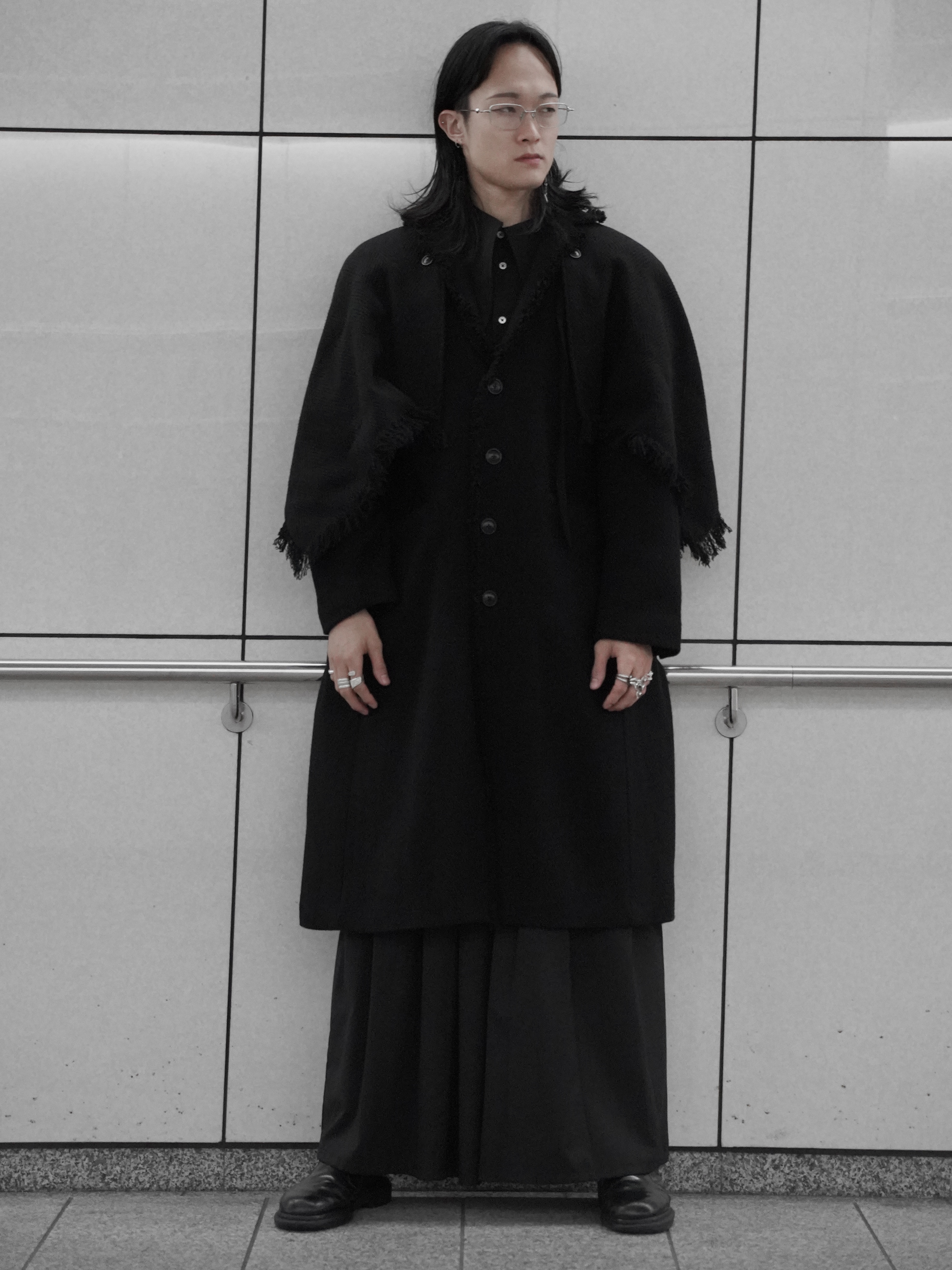 wool cape coat styling