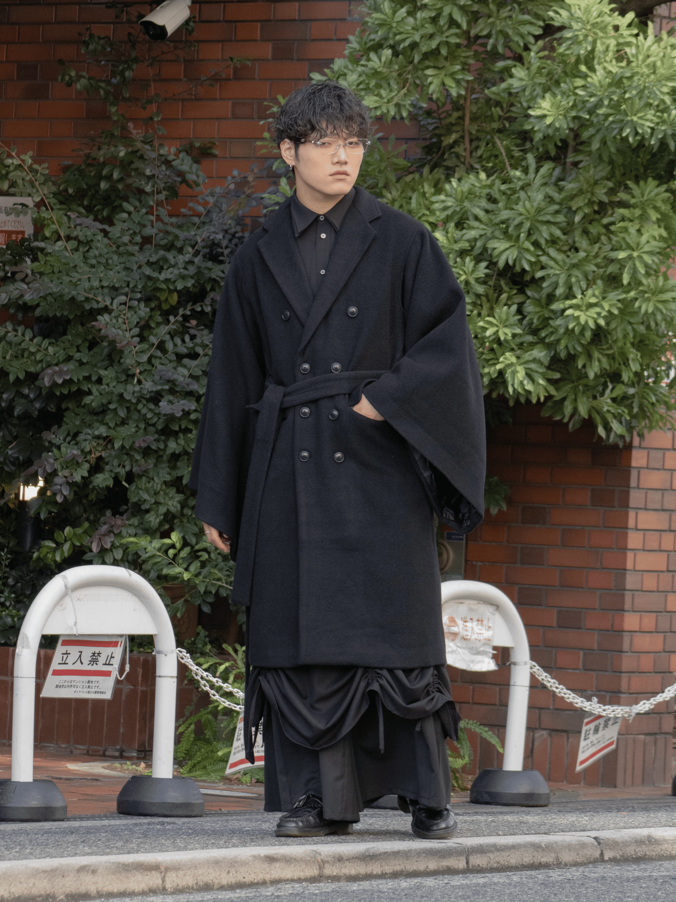 kimono wool coat