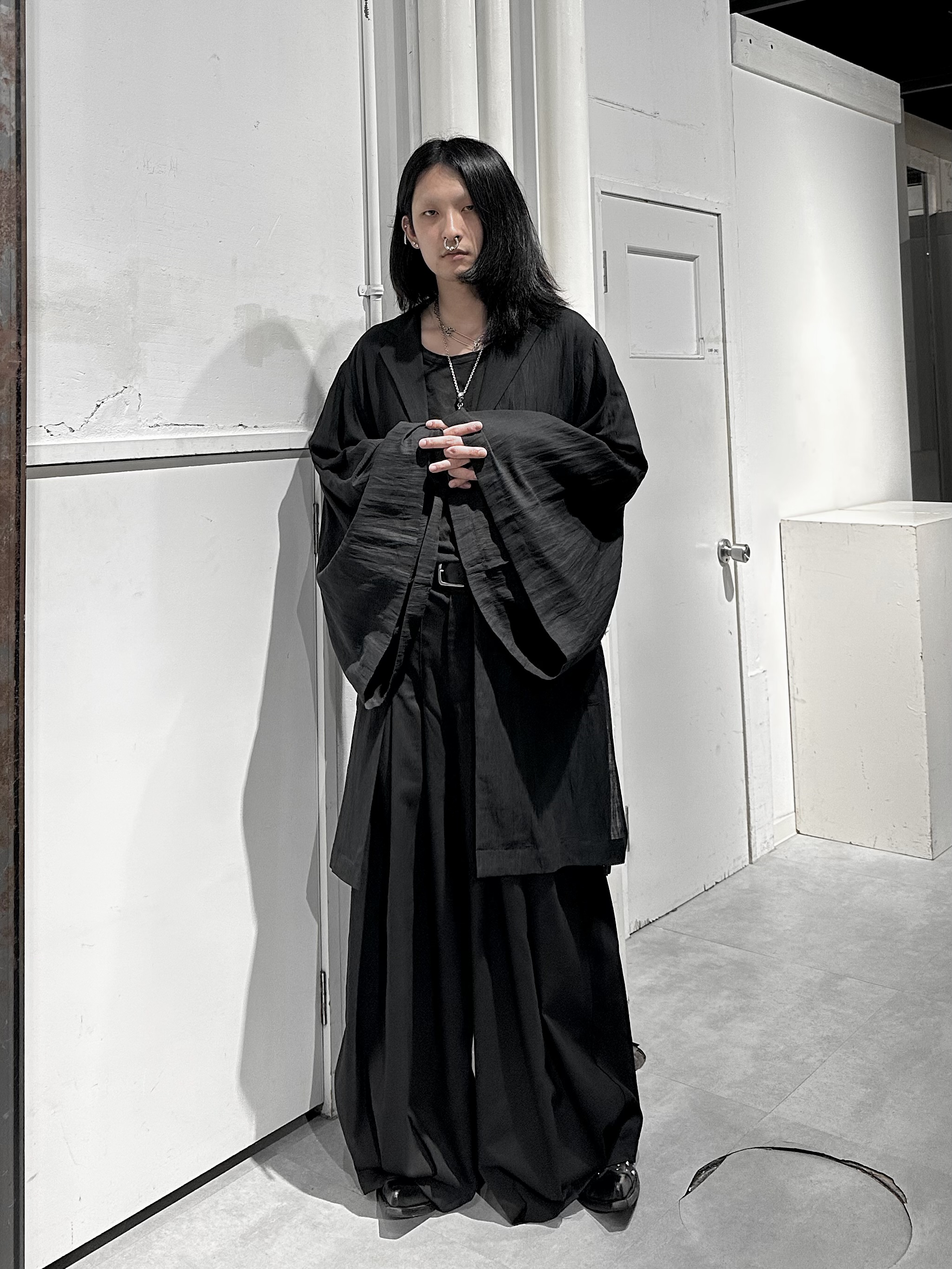 linen×cotton kimono gown