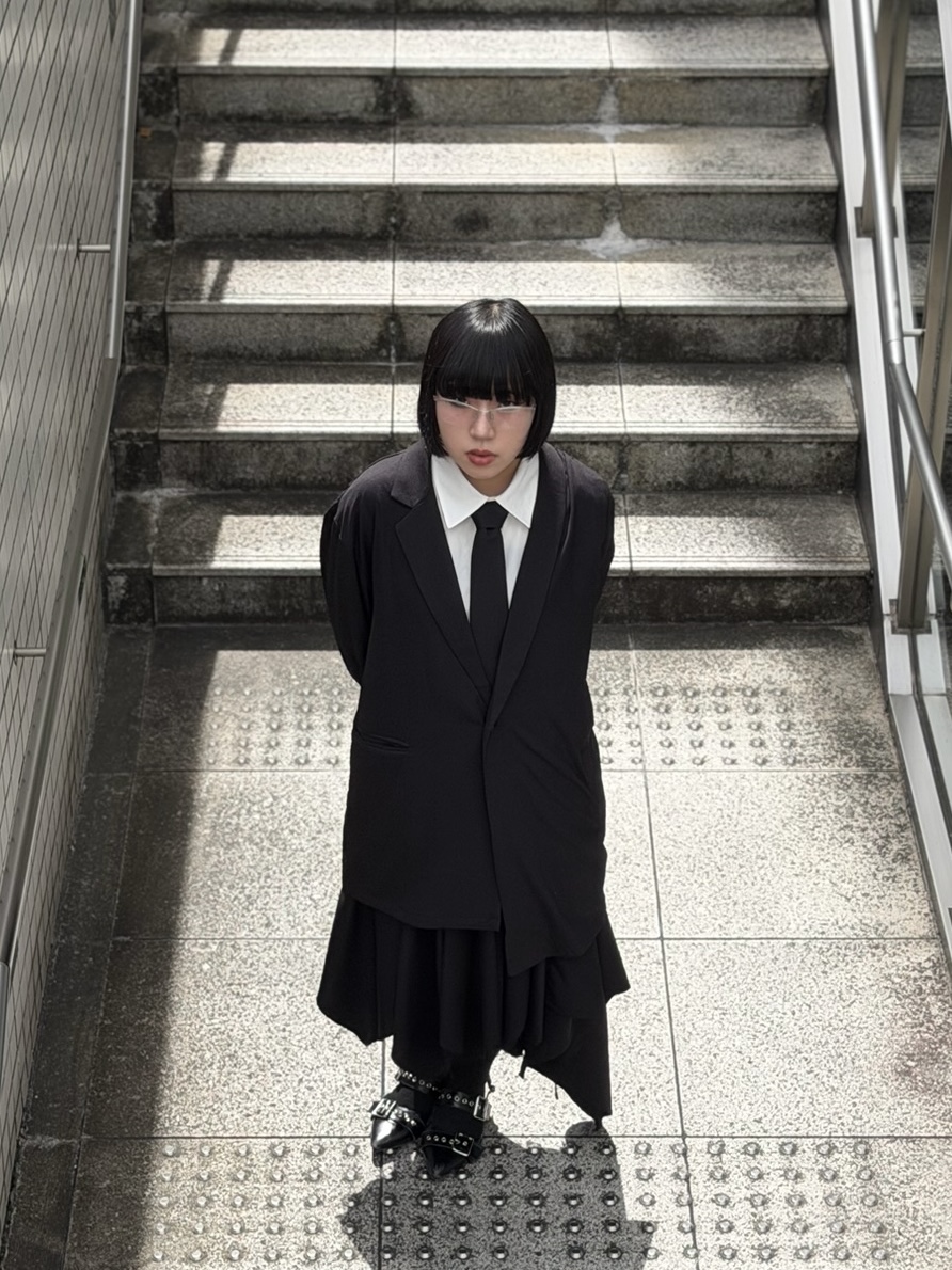 asymmetry shirt jacket